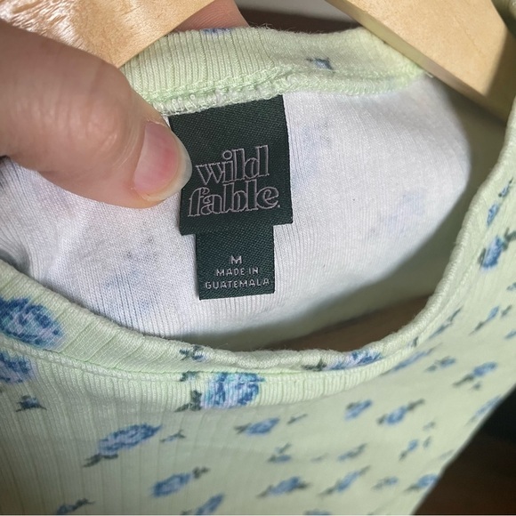 Wild Fable Cream and Blue Short Sleeve Tee - Picture 3 of 5